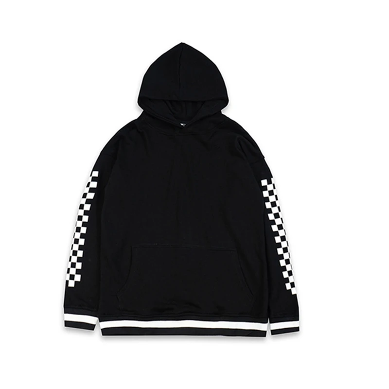 Men women hoodies kanye west hip hop streetwear lattice harajuku plaid hoodie sweatshirts justin bieber tops coats clothing