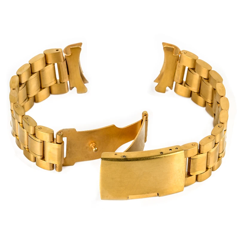 Stainless Steel Metal Strap Watch Band Unisex Bracelet Double Fold Deployment Clasp Watch Buckle18 20 22 24mm watch wrist band