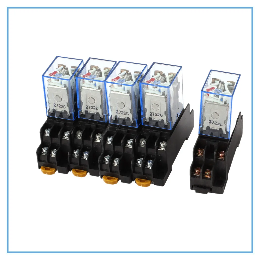 Реле мощности DPDT LY2NJ HH62P 5 шт. 220 В 10 а с розеткой HHC68A 2Z|coil power relay|power relayrelay dpdt |