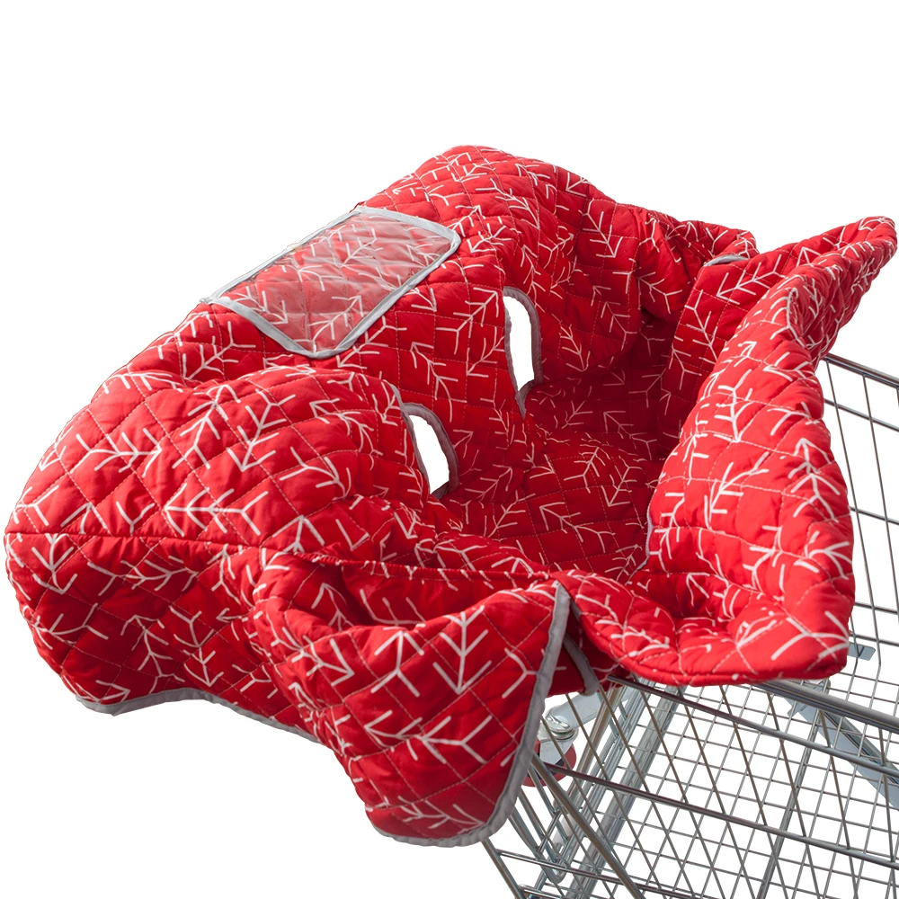 

Baby Shopping Cart Cover High Chair Cushion Cover Colored Cotton Printed Protection Safe Travel Portable Shopping Cart Cushion