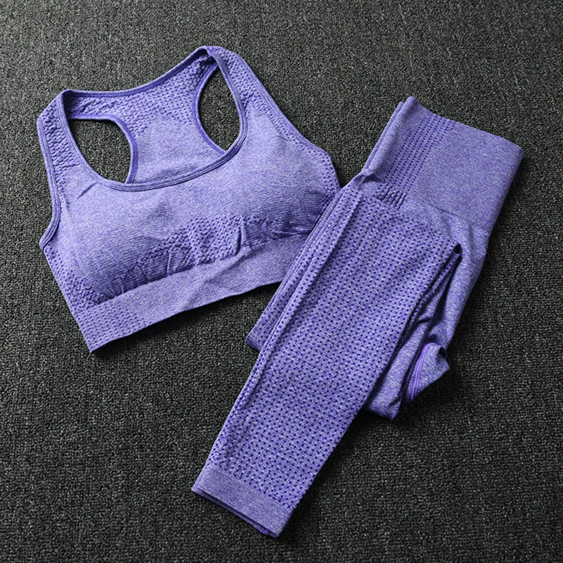 Vital бесшовный комплект для йоги Женская одежда для фитнеса спортивная одежда женские леггинсы для спортзала спортивный бюстгальтер пуш-ап+ штаны для йоги 2 шт. спортивные костюмы