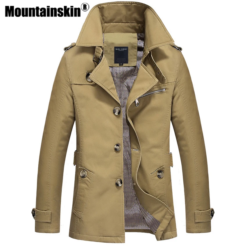 Mountainskin Trench Coat Mens Jacket 5XL Autumn Long Coat Mens OverCoat Slim fit Brand Clothing Windbreaker Male Business EDA216 Mountainskin Trench Coat Mens Jacket 5XL Autumn Long Coat Mens OverCoat Slim fit Brand Clothing Windbreaker Male Business EDA216