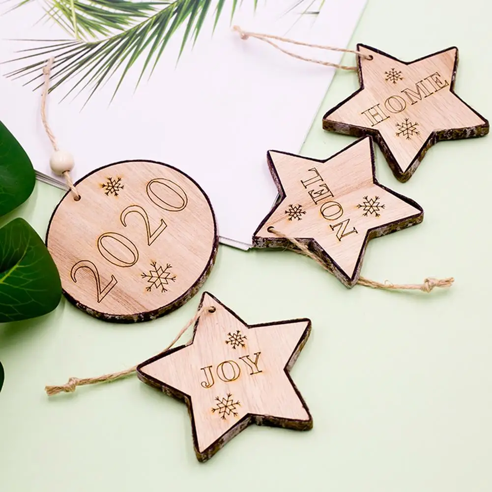 

Christmas Decorations Openwork Wood Pendant Creative Closet Christmas Tree Decoration Pendant Kids Gift DIY Xmas Tree Ornament
