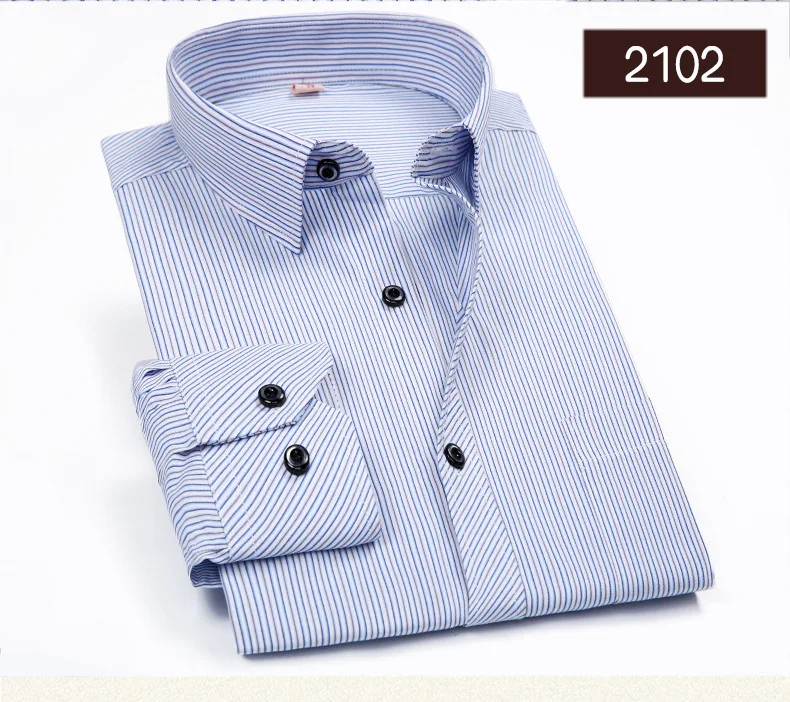 Classic striped solid color men's shirt large size 5XL 6XL 7XL 8XL white shirt men's long sleeve men's clothes camisa masculina mens short sleeve button down shirts