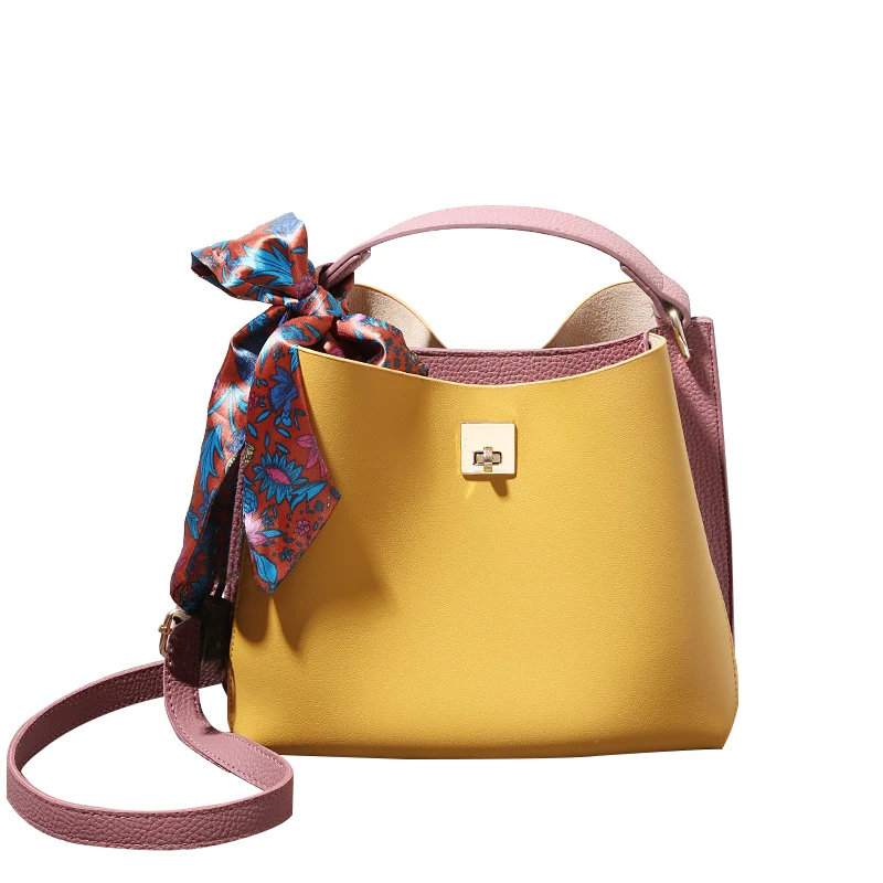 

Women Crossbody Bag Female All-Purpose Colorful Ribbon Shoulder Bag Ladies PU Leather Causal Daily Messenger Bag Single Straps