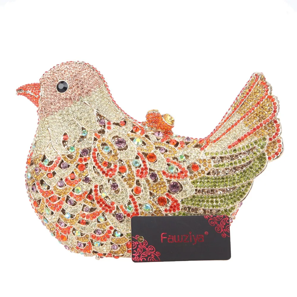 E1473-Fawziya-clutch crystal bird-Orange (2)