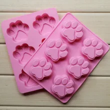 

New Kitchen Accessoriess Lovely Sweet Multifunction Dog Paw Silicone Mold Ice Cube Cake Soap Baking Mould Brand New