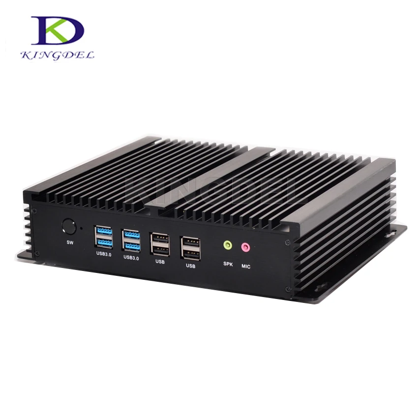 New arrived Fanless mini computer Intel Core i7 5550U Dual Core mini PC 6 COM RS232
