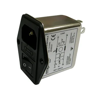 

10A power EMI filter EMI with rocker switch & socket
