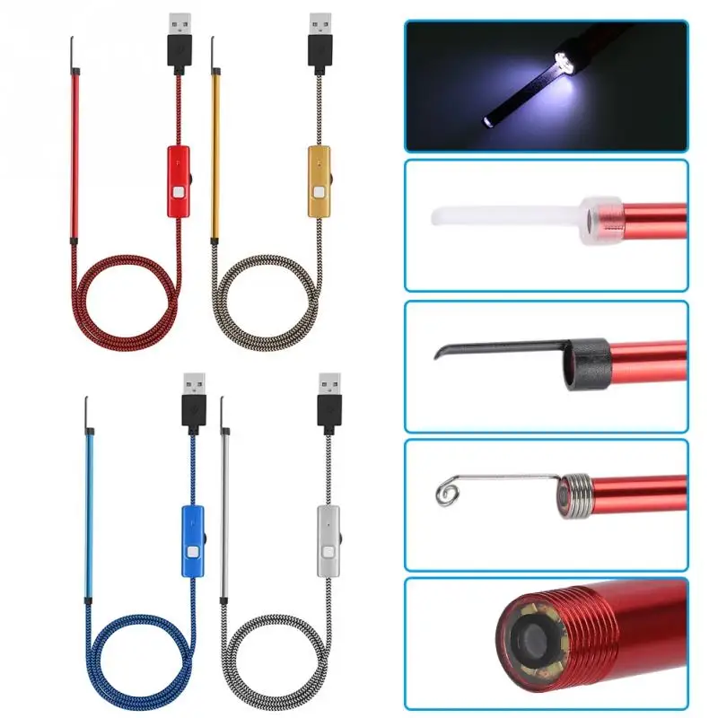 

4 Colors Digital WIFI LED Otoscope Ear HD Visual Camera Scope Earwax Removal Cleaning Kit