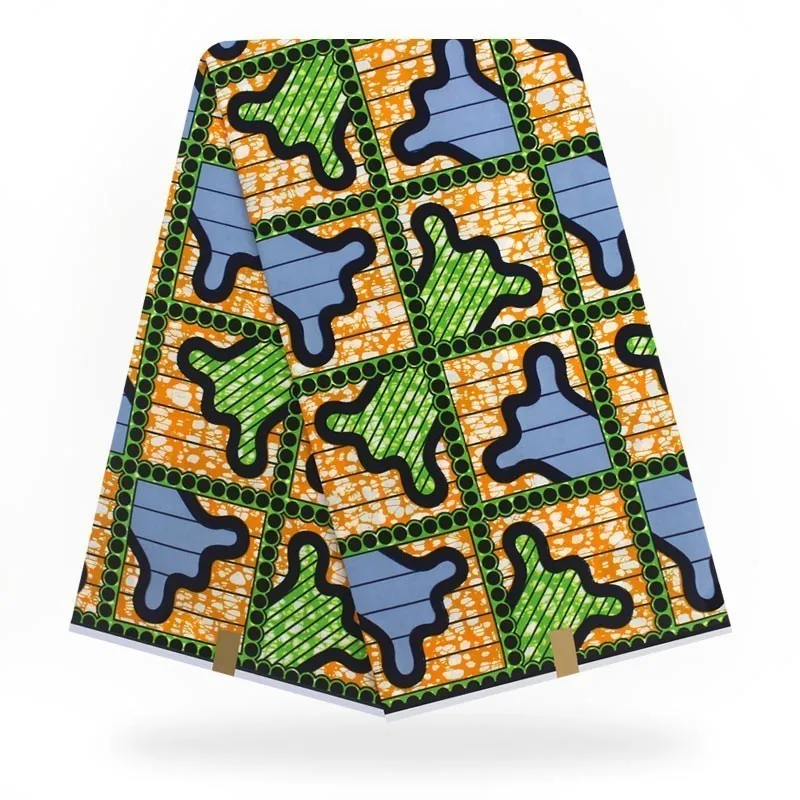 Голландский воск настоящий Нигерия, Анкара Принт 6 ярдов настоящий батик в африканском стиле настоящий голландский воск настоящий швейный материал - Цвет: as picture