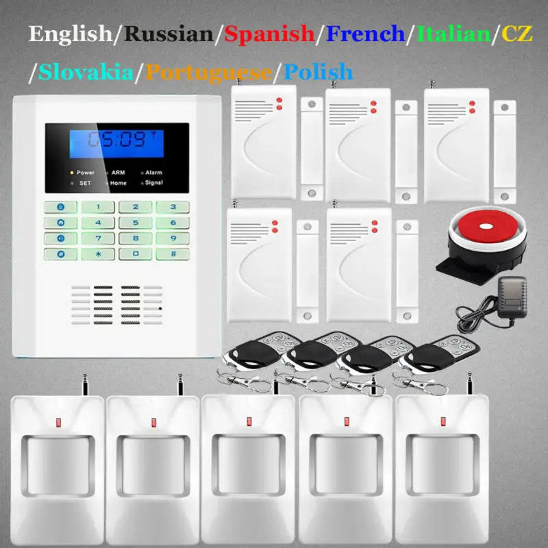 433/315MHz Wireless Wired PSTN GSM Alarm System Home Burglar Security