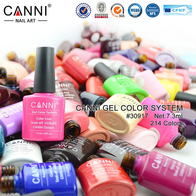 CANNI UV лак для ногтей 145-168 Блестящий УФ-гель для ногтей лак светодиодный впитывающий клей для нейл-арта УФ-гель лак 238 цветов CN03