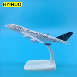 16 см 1:400 Boeing B747-400 модель Star Alliance airlines w база металлического сплава самолета Коллекционная Дисплей украшения модель