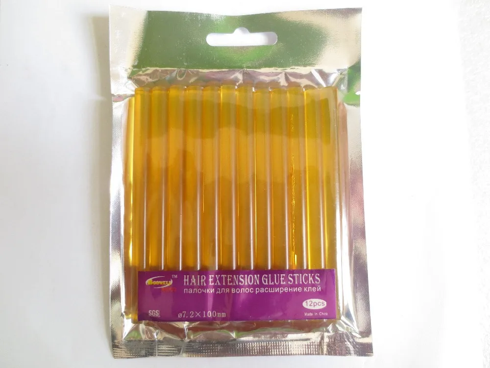 24 PCS/Lot diameter 7.2 x 100 mm Hair Extension Glue Sticks Hot Melt Glue Stick for hair extension 3 color