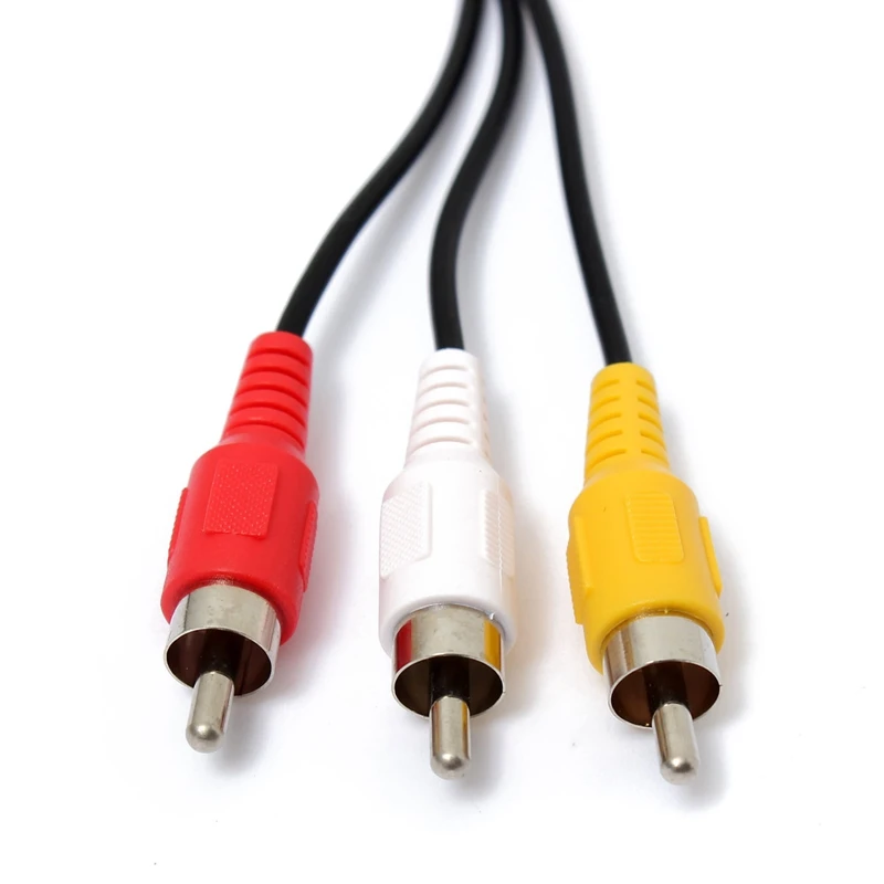 Новинка 5 футов/1 м 2 мм Штекерный разъем на 3 RCA Аудио Видео AV выход кабель 4