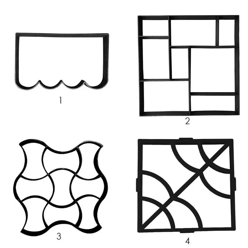 Садовая дорожка, форма, тротуарная, многоразовая, Бетон цемент, кирпич, шаговый камень, дизайн, плитка, ходьба, форма DIY, Пластиковая форма для кирпича