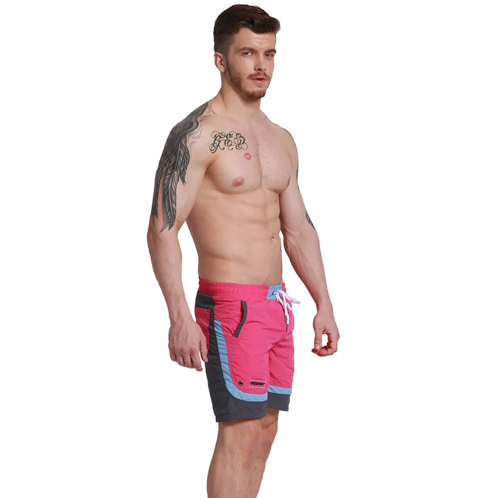 DESMIIT брендовые пляжные шорты мужские летние пляжные шорты бермуды пляжная одежда быстросохнущая Спортивная одежда для зала внутри сетчатая подкладка