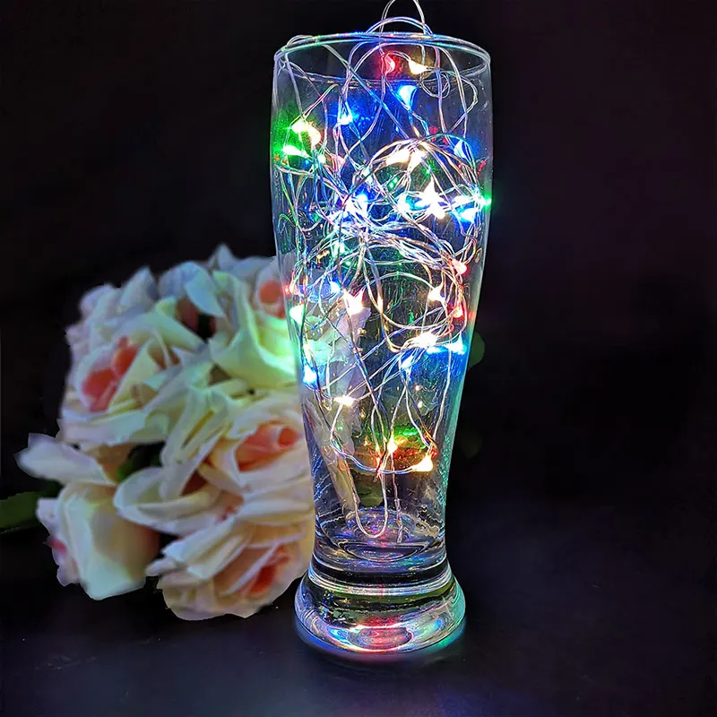 Silver Wire LED String lights night light Holiday lighting For Garland Fairy Christmas Halloween Tree Wedding Party Decoration