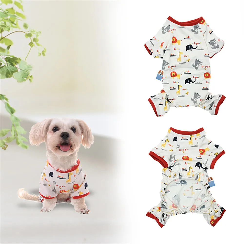 

New Arrival Dog Soft Cozy Dog Jumpsuit Pajamas With Little Bear Patterns T-shirt Apparel Clothes Jackets Pajamas Jumpsuit