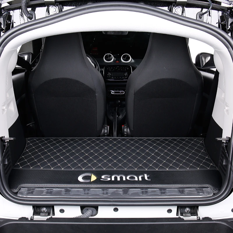 

Car back box leather anti-dirty protection pad rear box pad logo decoration accessories for smart 453 fortwo stowing tidying