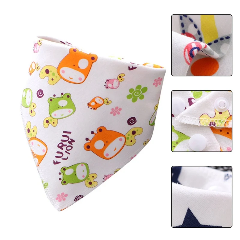 

Cotton Triangle Baby Bibs Bandana Bib for Infant Saliva Scarf Cartoon Burp Cloths Newborn Baby Feeding Towel