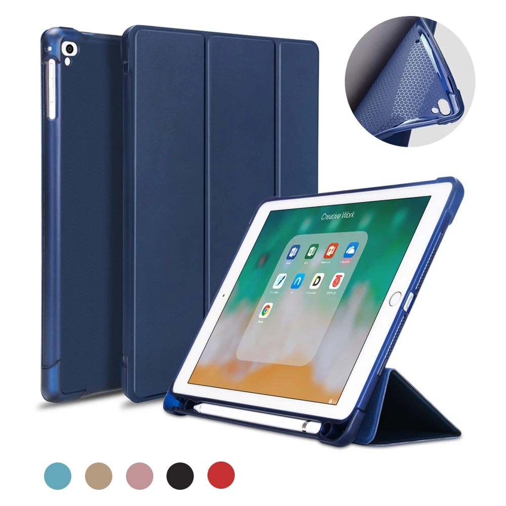 

Smart Case for IPad 2018 9.7 Pro 9.7 with Shockproof Corner Silicone Soft Cover for IPad Air 2 / Air 1 Case Funda 2017 9.7 Inch