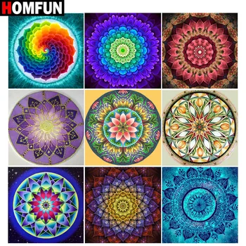 

HOMFUN Full Square/Round Drill 5D DIY Diamond Painting "Religion mandala" 3D Embroidery Cross Stitch 5D Home Decor Gift