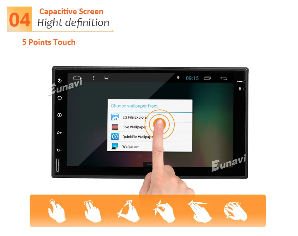 Top Eunavi 7" Double 2 Din TDA7851 Universal Android 8.1 Car Radio PC 1024*600 Autoradio GPS Navi wifi Bluetooth free frame camere 7 Top Eunavi 7" Double 2 Din TDA7851 Universal Android 8.1 Car Radio PC 1024*600 Autoradio GPS Navi wifi Bluetooth free frame camere 7