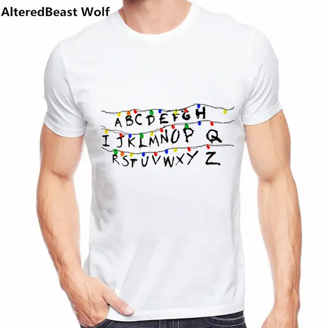 2017 New Arrival Stranger Things Summer Christmas Lights Printed T