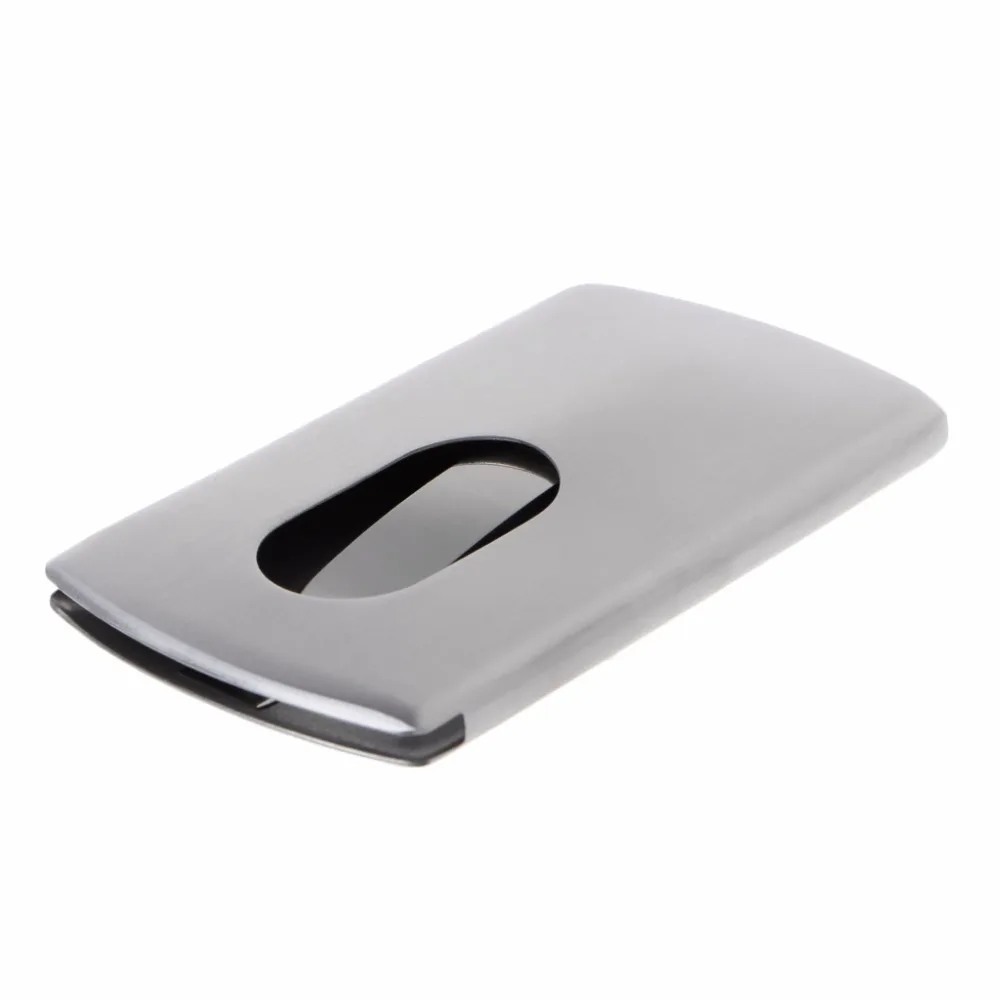 Нержавеющая сталь высокого класса ручной толчок пальца слайд-Out Бизнес ID карты держатель
