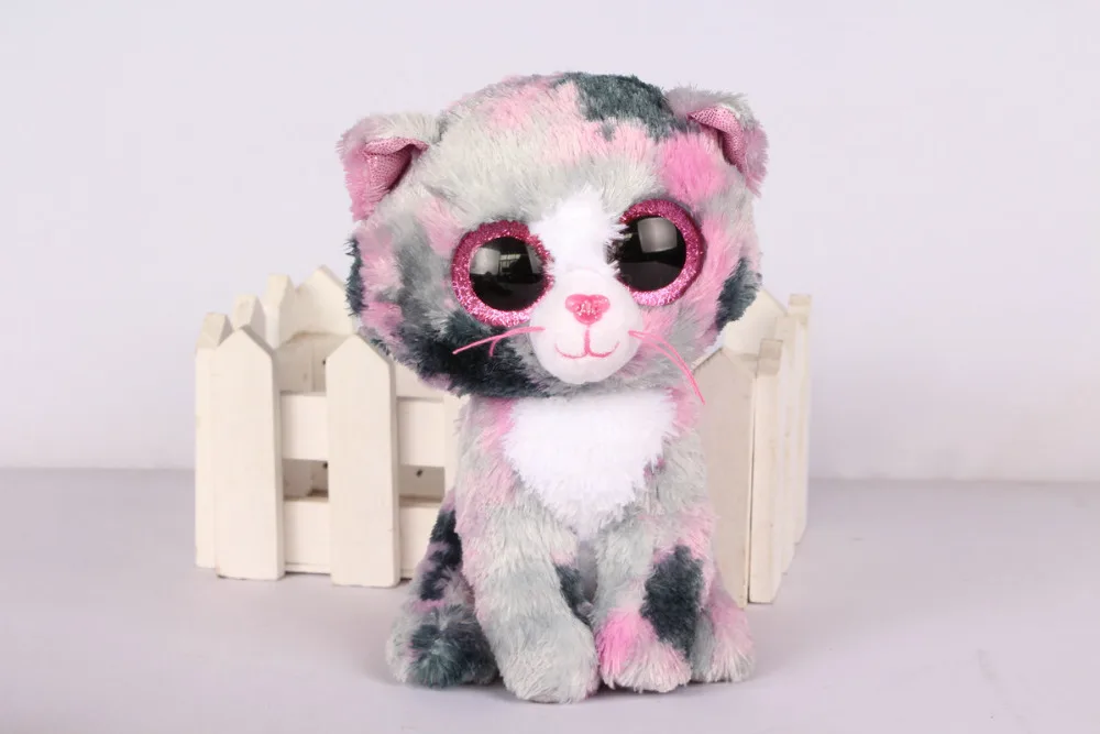 Ty Beanie Boo Lindi the Cat Plush Christmas Gifts Lovely Kawaii Cute Soft Stuffed Animals Dolls