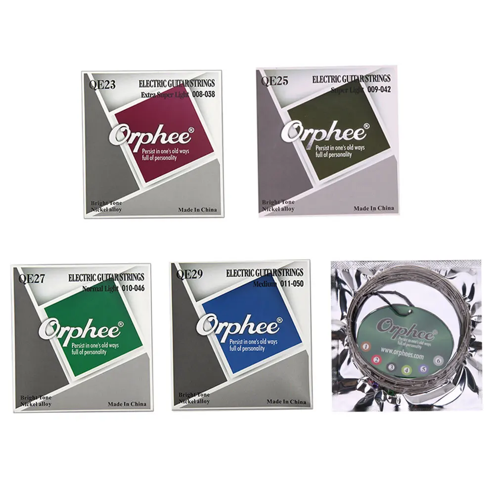 

Orphee QE Series Nickel Alloy Plated Guitar Strings Set Replacement 6 Strings For Acoustic Guitar Parts Musical Instruments