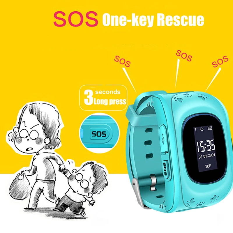 BANGWEI GPS Smart Watch Kid Safe smart Watch SOS Call GPS Second Generation Chip SOS Call 4