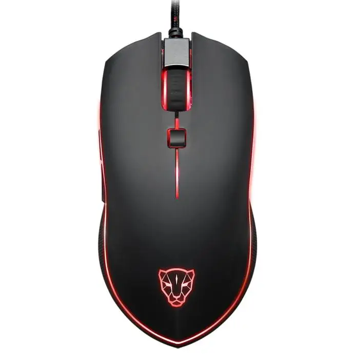 Проводная игровая мышь Motospeed V40 компьютерная 4000 DPI 6 кнопок дышащая светодиодная
