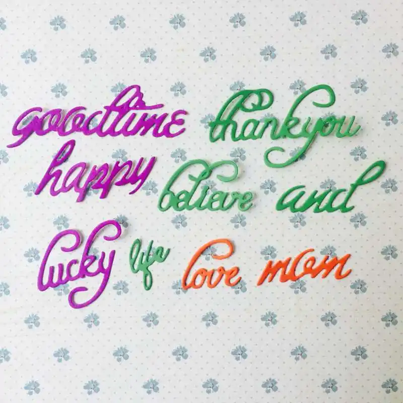Metal Cutting Dies Stencils Die Words Letter for DIY