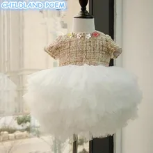 Платье для маленьких девочек 0-7 лет детское платье принцессы для 1-го дня рождения модное платье-пачка для малышей нарядное платье для маленьких девочек на свадьбу одежда для девочек