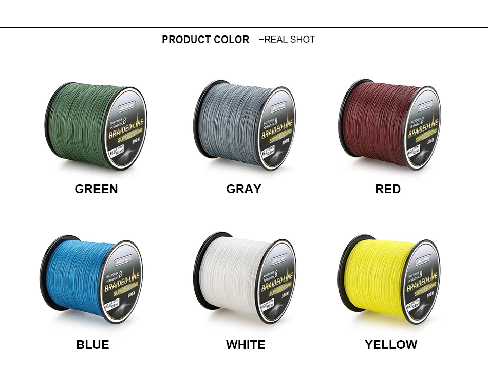 Linha de Pesca Linha de Pesca para a Carpa Equipamento de Pesca de Água Jackfish Strand Trançado 10-80lb 500m Multifilament para a Carpa Salgada 8 pe 2 Linhas de pesca