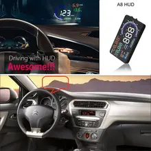 Car HUD Safe Drive Display For Citroen Elysee 2015 2016 – Refkecting Windshield Head Up Display Screen Projector