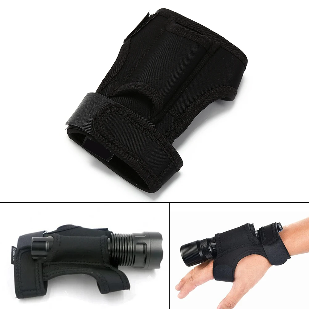 

Underwater Scuba Diving Outdoor Torch Flashlight Holster Hand Arm Mount Strap Hand Free Light Holder Glove