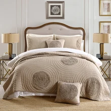 

Annuona Bed cover 100%cotton Bed linen upset Bed set 3pcs Quilted of King 230x250 Bed sheet high-end handmade embroidery quilt