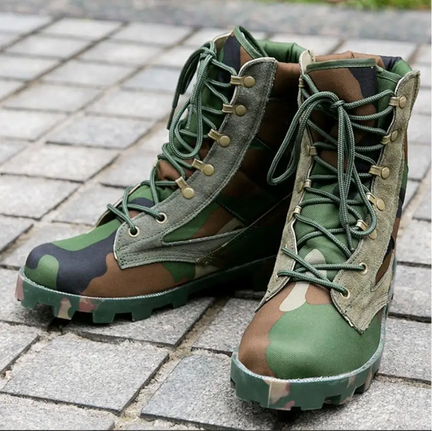 Camouflage Tactical Mens Desert Military Ankle Boots Combat Hiking