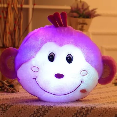 

Brand New Glowing Monkey Soft Glow Monkey Light LED Luminous Stuffed Plush Toy Dolls Cushion Pillow Best Gift for Kids YZT0127