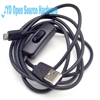 

1pcs Black USB Cable With ON OFF Switch Toggle Power Control For Raspberry Pi