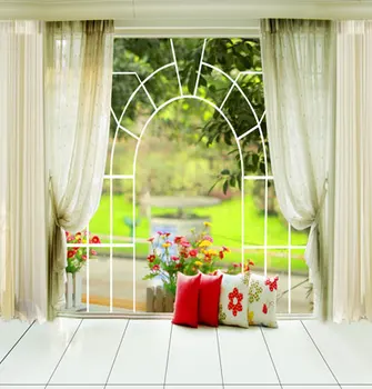 

Windows Background White Curtain Decoration 200x300cm Photography Vinyl Backdrops Personal Art Photo