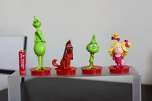 Pvc şekilli kalıp Oyuncaklar Yeşil-Canavar Gr inc h Film El Modeli Bebek Dekorasyon Oyuncak Bebek 4 adet/takım