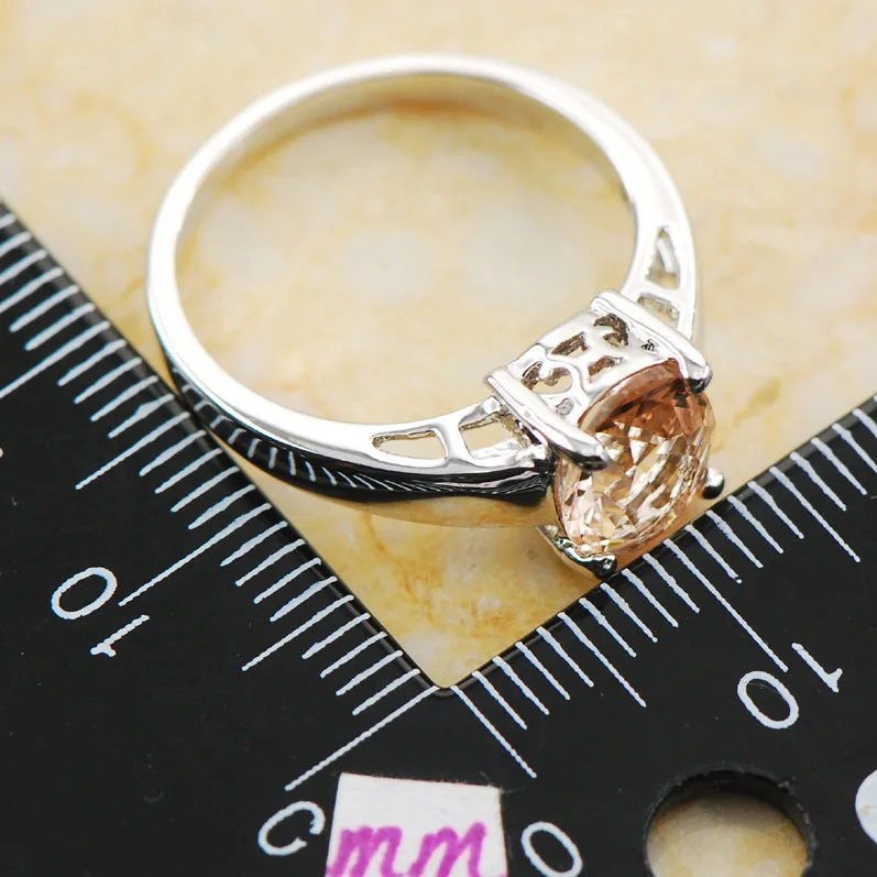 Morganite кольцо из стерлингового серебра 925 пробы для свадебной вечеринки
