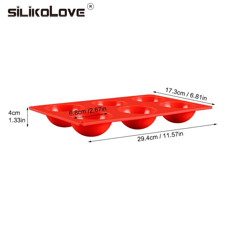 Силиконовая форма SILIKOLOVE в форме полусферы искусственные силиконовые формы для