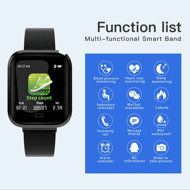 BELOONG M36 1 3 &quotIP67 Смарт Часы Heart Rate крови Давление кислорода модные спортивные
