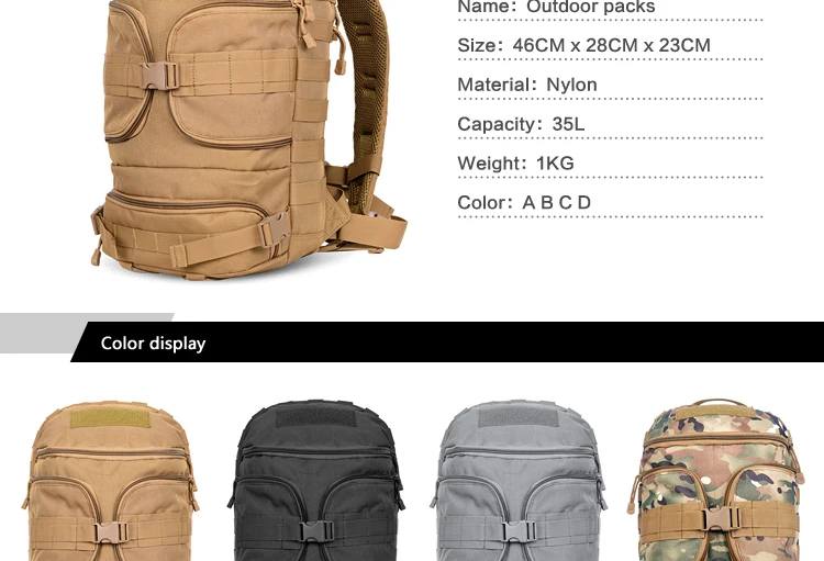 High Quality Sports Bag Hunting Backpack Military Tactical Backpack Rucksack Outdoor Bags Waterproof 35l Travel Backpacks (2)